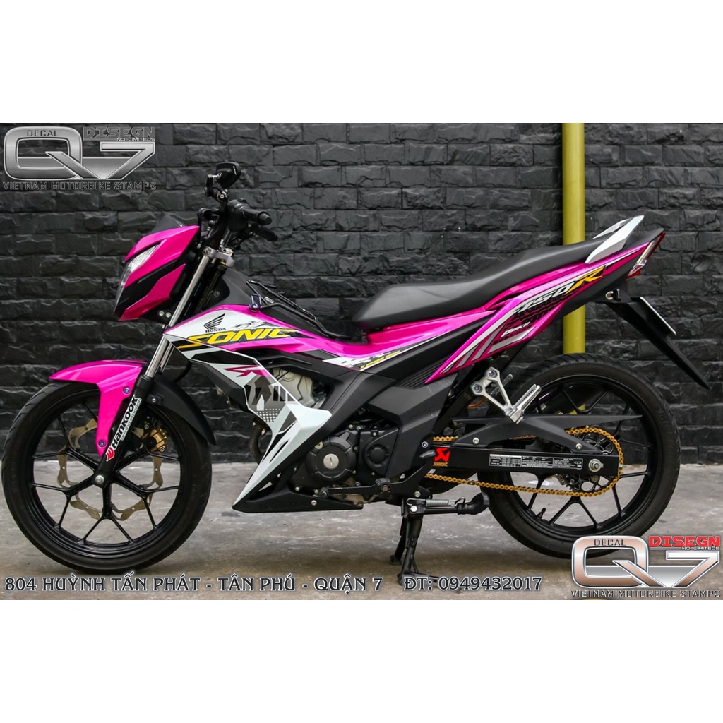 Tem rời SONIC 150 trắng hồng - decalq7