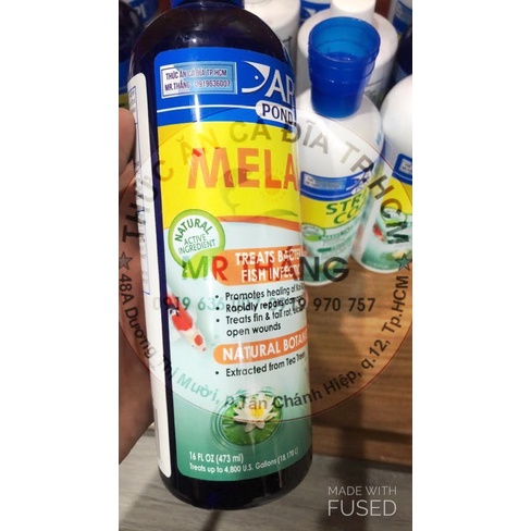 API Pond Melafix 473ml: Dung dịch chống nhiễm trùng do vi khuẩn ở cá (date: 07/2023)