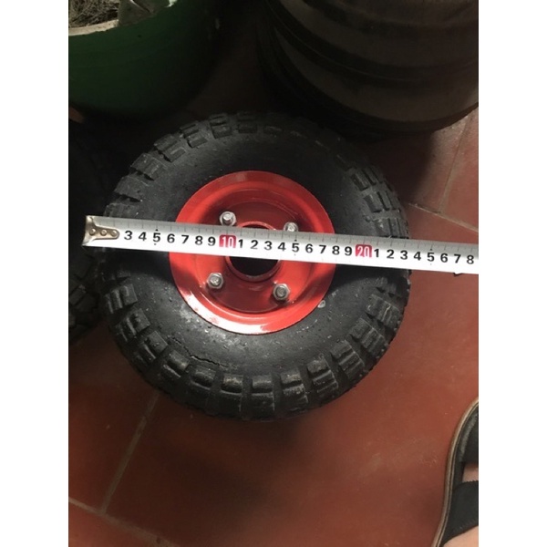 Bánh Xe Đẩy Hàng Đường kính 25cm x5cm [ Kèm 2 Vòng Bi 6203 {