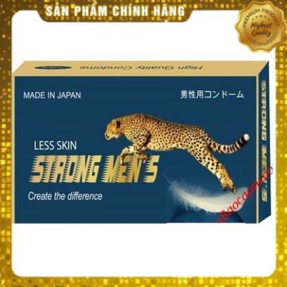 Bao cao su Nhật Bản siêu mỏng kéo dài thời gian hộp 12c Strongmen