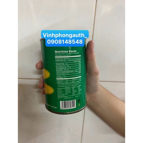 BẮP HẠT MỸ LON 425G