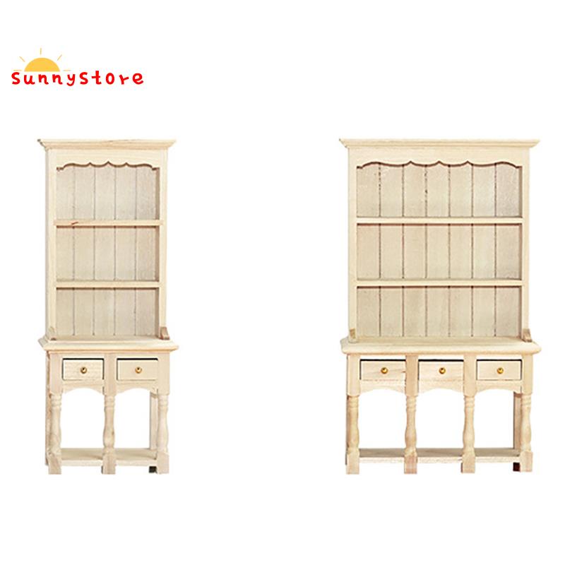 Tủ sách mini tỉ lệ 1/12 trang trí nhà búp bê