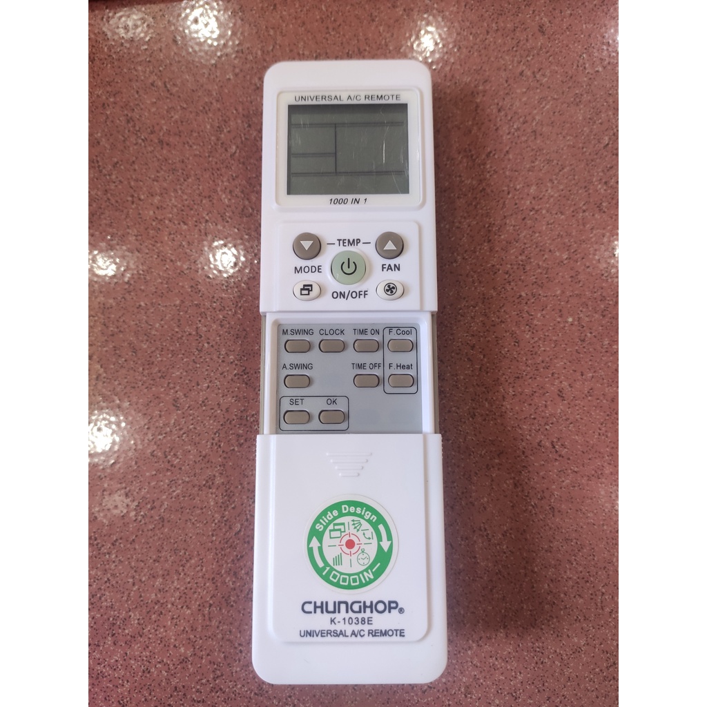 Remote điều khiển điều hoà máy lạnh đa năng CHUNGHOP K-1038E lắp trượt