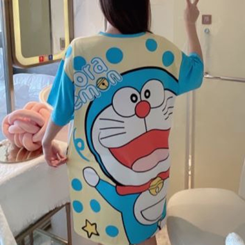 Đầm Ngủ Họa Tiết Hoạt Hình Dễ Thương Cho Nữ