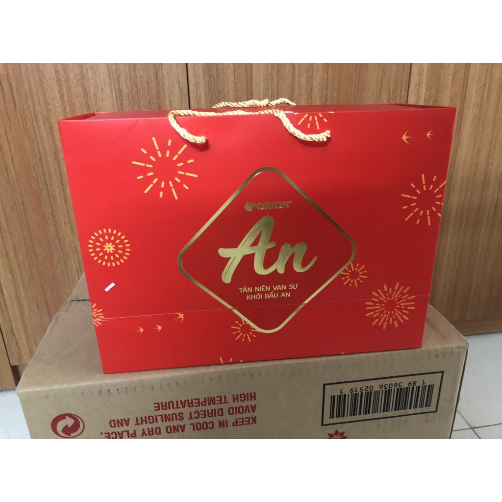 Thùng 4 Hộp Quà Tết Orion An 2022 loại nhỏ 693,7g (kèm túi xách giấy) | BigBuy360 - bigbuy360.vn