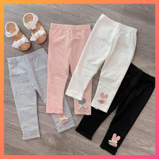 Quần legging thỏ bé gái dư 1 size 16- 18kg