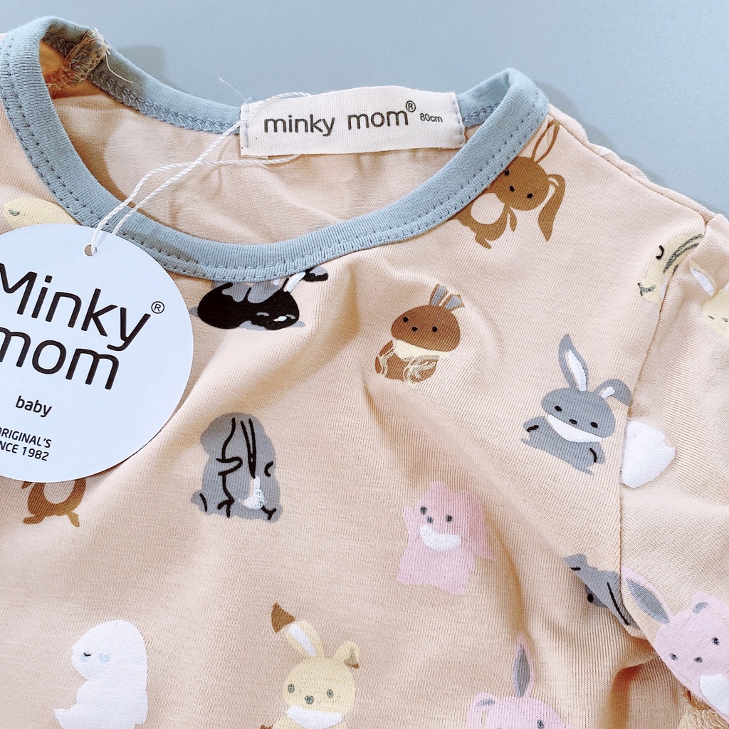 (9-27kg)Bộ thun cotton đùi ngắn tay Minky mom họa tiết đáng yêu cho bé xịn sò (ảnh thật)