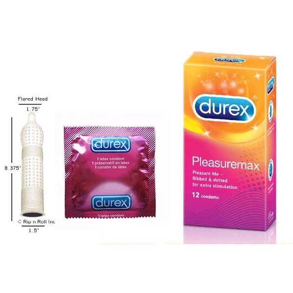 Bao cao su Durex Pleasuremax có Gai hộp 30 miếng bao