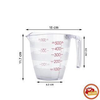 Cốc đong chất lỏng YOKO 500ml chất liệu nhựa nguyên sinh bảo đảm an toàn và rất tiện dụng