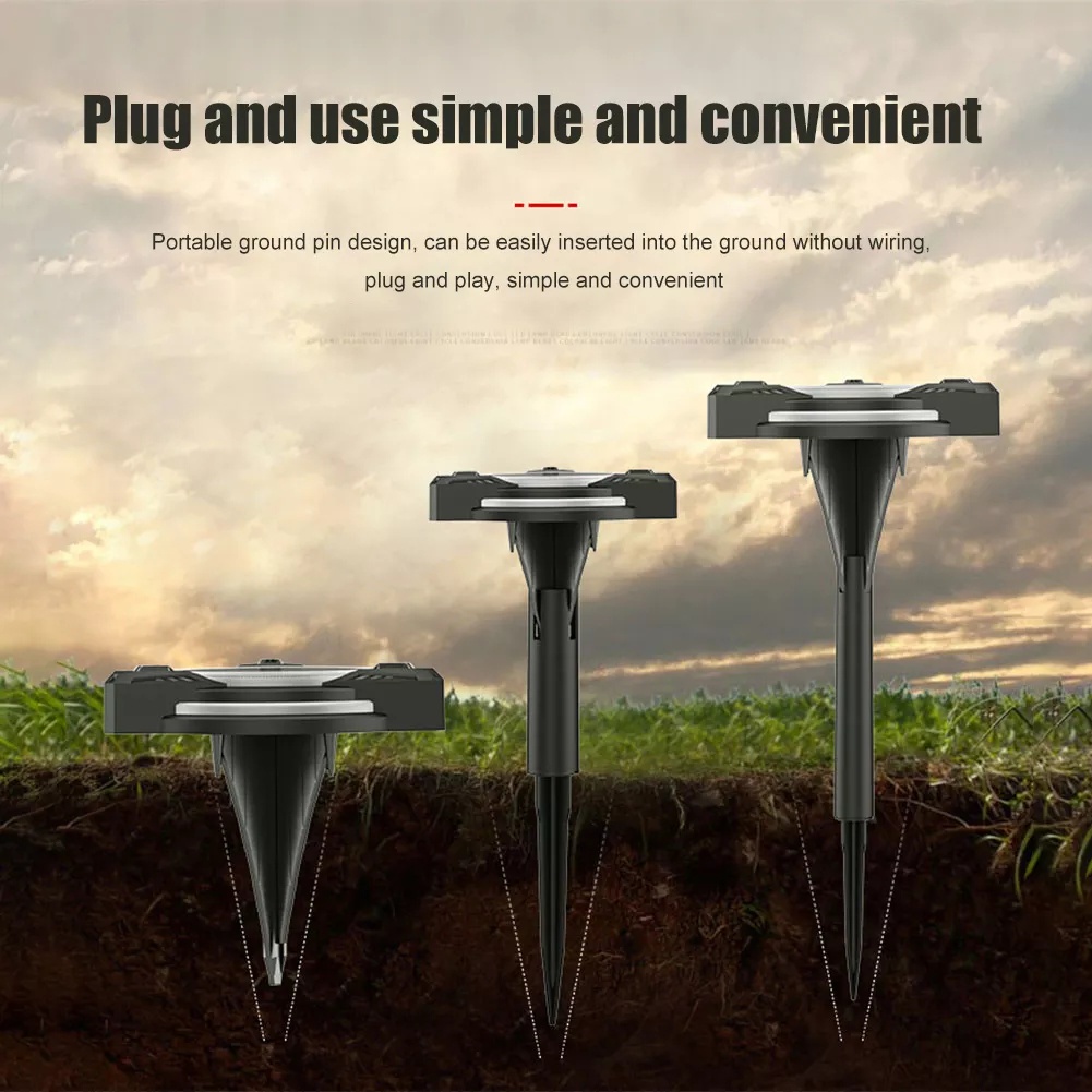 Đèn Led Rgb Năng Lượng Mặt Trời Thay Đổi Màu Sắc Trang Trí Đường Đi Sân Vườn