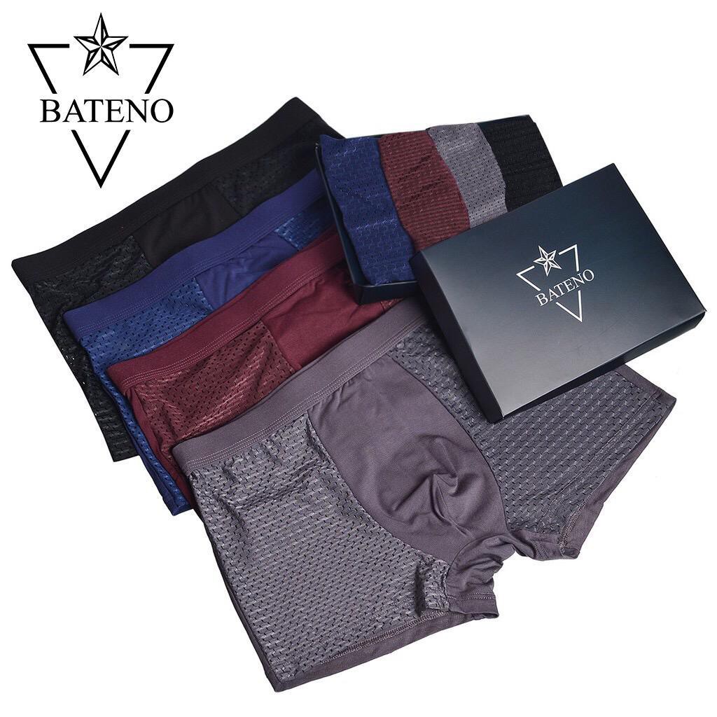 Quần sip xì đùi boxer Nam thông hơi thoáng khí cao cấp Men's - Hộp 4 quần