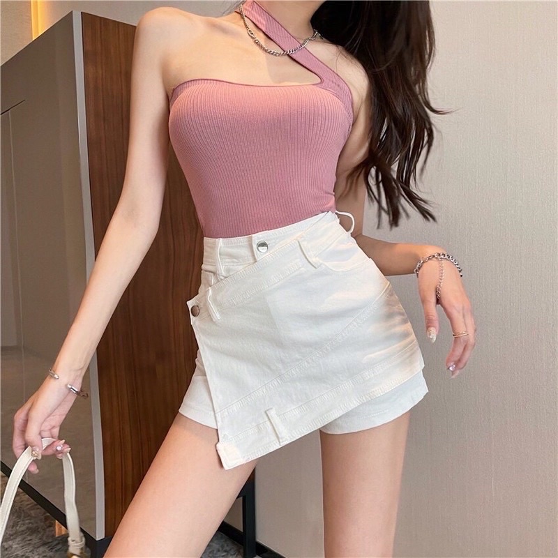 Quần giả váy kaki vạt chéo bigsize 60-90kg