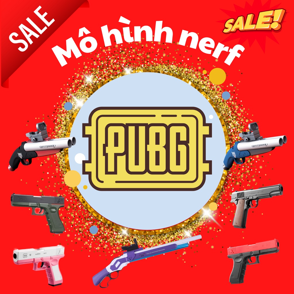 Đồ chơi cho bé trẻ em glock m1911 m416 nerf bắn xốp văng shell giá rẻ chơi game pubg đèn pin laze nerft