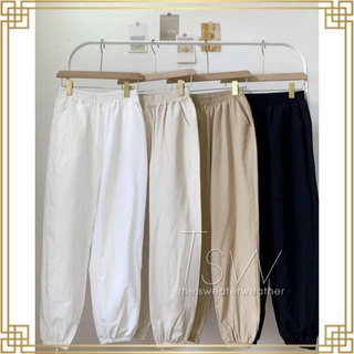 Quần jogger nữ bo gấu vải đũi xước siêu mát Quần bo ống nữ mùa hè phuonganh fashion thoitranggiasi