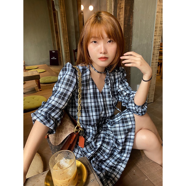 -50% Good Letter H - Đầm Babydoll Hoạ Tiết Flannel - Katy Dress