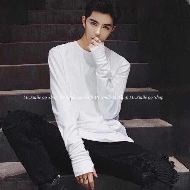 ÁO THUN TAY DÀI XỎ NGÓN BASIC TRẮNG ĐEN, HÀNG QUẢNG CHÂU | BigBuy360 - bigbuy360.vn