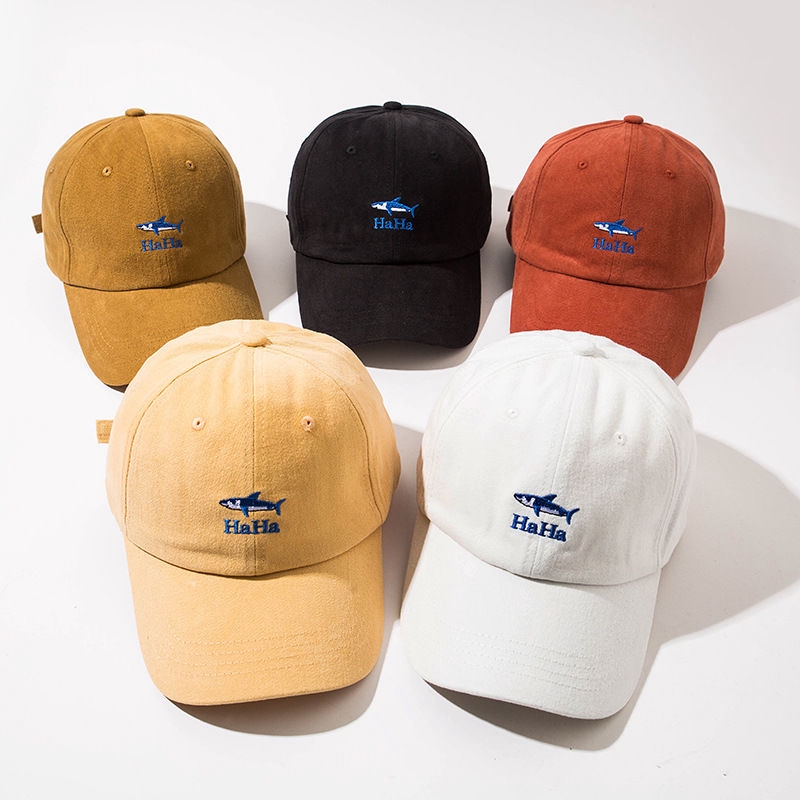 Mũ Lưỡi Trai Thêu Hình Cá Nhỏ Chất Liệu Cotton Mềm Mại 22070