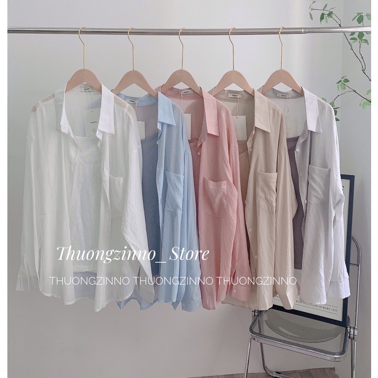 [Hàng chất lượng]Set sơ mi kèm áo hai dây”Decheeep” chất tơ xước Quảng Cháu