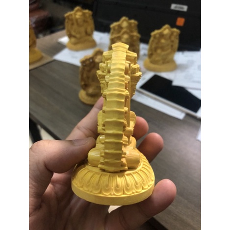 ((MIỄN SHIP)) Tượng để xe ô tô bàn làm việc phật Thiên Thủ Thiên Nhãn bằng gỗ Hoàng Dương - TẶNG 1 VÒNG ĐEO TAY
