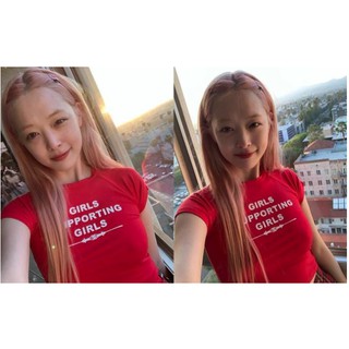 [Free ship toàn quốc] - Áo croptop tay ngắn Girls Upporting (Ảnh thật - 3 màu)