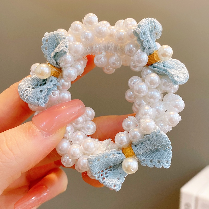 Dây Buộc Tóc Đính Ngọc Trai / Nơ / Hoa Xinh Xắn Cho Bé Gái