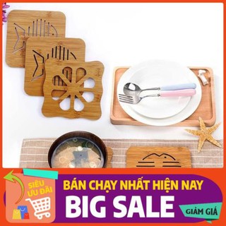 [freeShip] MIẾNG LÓT NỒI, CHẢO, CỐC CHÉN BẰNG GỖ CHỊU NHIỆT (Kho Tiện Ích Family Mart)