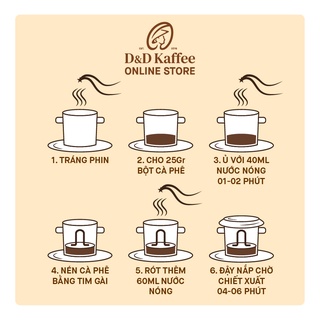 [Tặng Phin] Cà phê Pha Phin Robusta Blend, cà phê nguyên chất 100% - 02kg - D&D Kaffee
