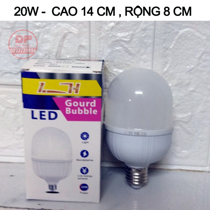 Bóng đèn led trụ LH siêu sáng tiết kiệm điện 20w  - loại tốt - bảo hành 1 năm đổi mới