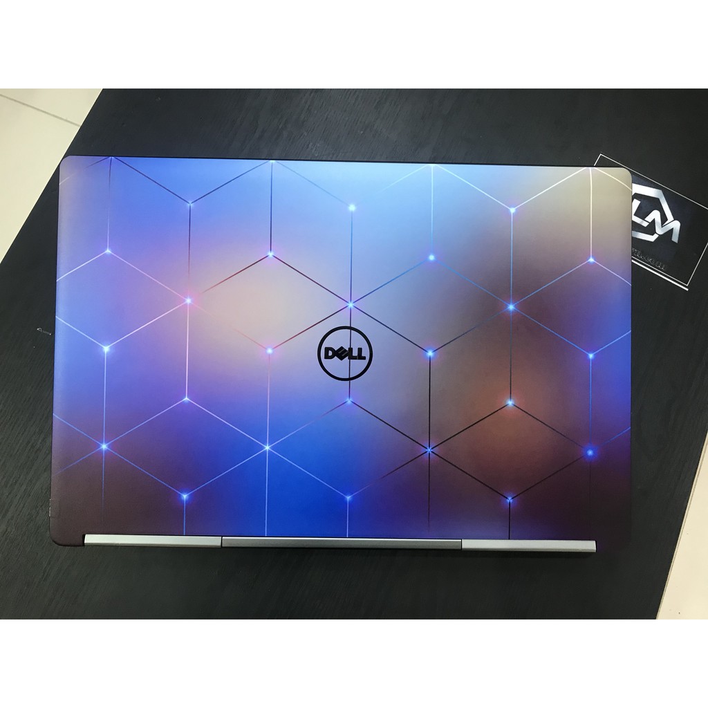 Skin laptop lưng và tỳ tay hình 3D tím (hình ảnh có thể áp dụng cho mọi dòng laptop)