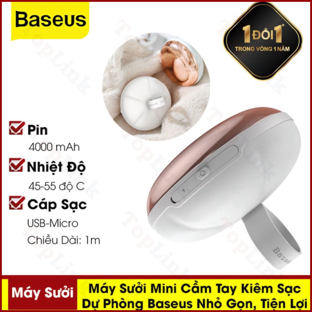 [CHÍNH HÃNG] Máy Sưởi Máy Làm Nóng Mini Baseus Giữ Ấm Cầm Tay Tiện Dụng Kiêm Pin Sạc Dự Phòng 4000mah