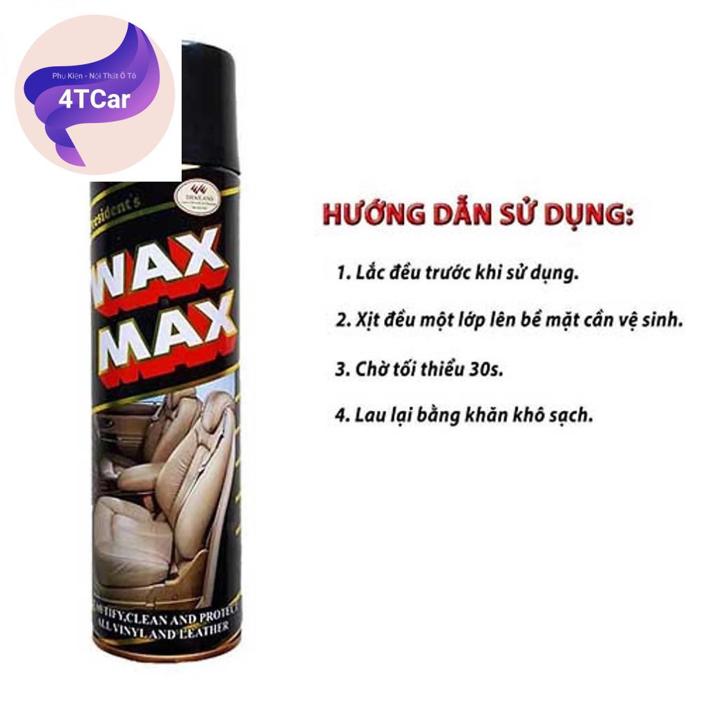 BÌNH XỊT BÓNG NỘI THẤT XE - TAPLO - GHẾ DA WAXMAX