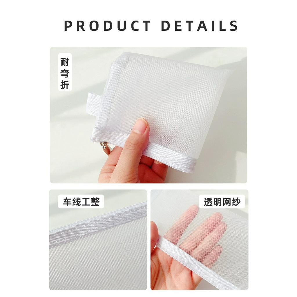 Túi Đựng Bút Phối Lưới Thiết Kế Đơn Giản Sức Chứa Lớn Tiện Dụng