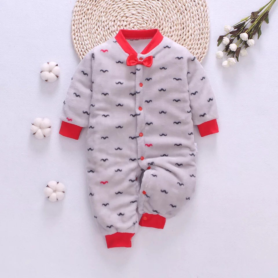 Body nỉ nhung Bodysuit hàng Quảng Châu áo liền quần cao cấp cho bé trai bé gái xuất Hàn