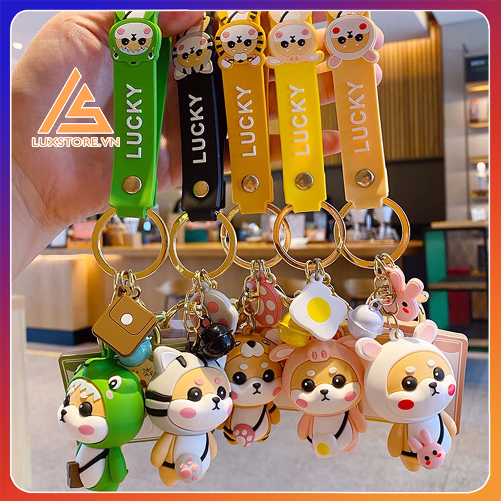 MÓC KHÓA CÚN SHIBA COSPLAY THÚ SIÊU DỄ THƯƠNG MÓC CẶP BA LÔ TÚI XÁCH – LUXSTORE