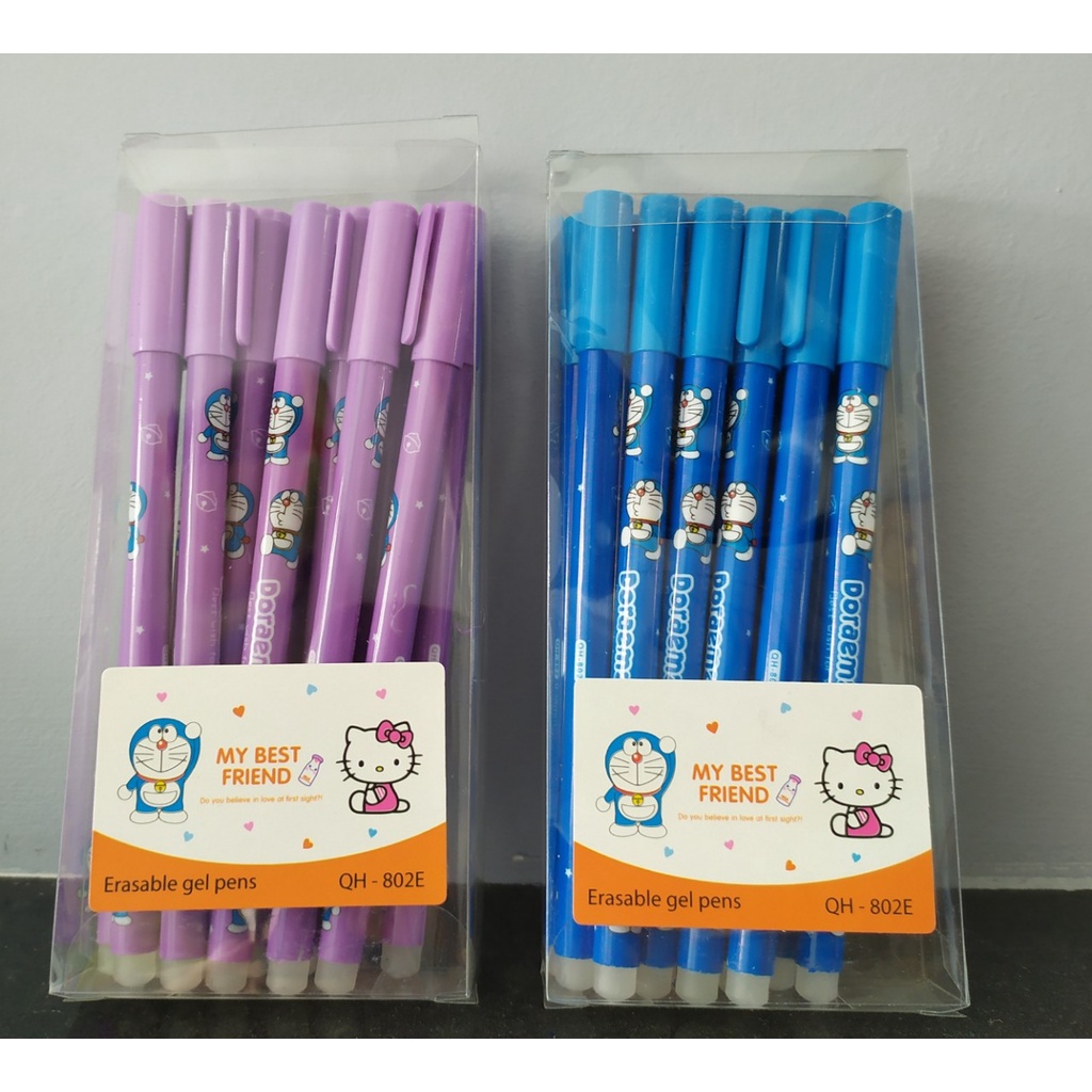 Sỉ 12 hộp (144 cây) bút gel bôi xoá được mực xanh tím