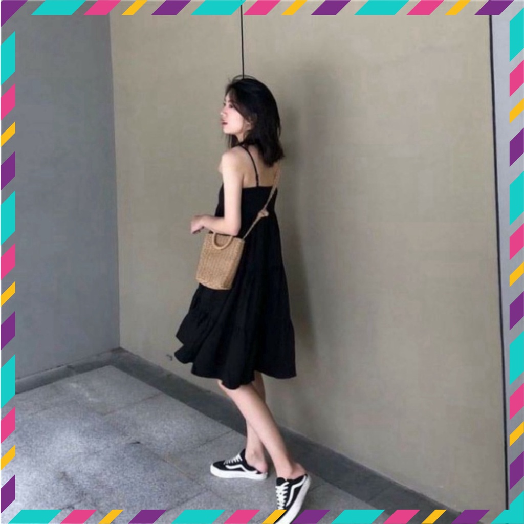 Váy 2 Dây Nữ Dáng Xòe Bồng Đi Biển Đi Chơi Siêu Xinh | BigBuy360 - bigbuy360.vn