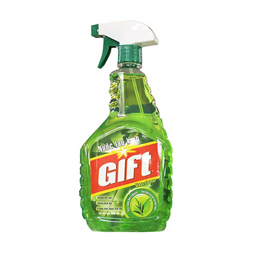 Nước Lau Kính Gift Sắc Biển và Trà Xanh Chai 800ml