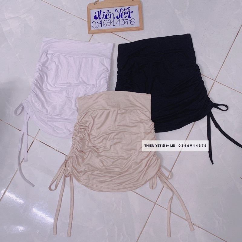  CHÂN VÁY RÚT DÂY HAI BÊN NHIỀU MÀU NHÚNG | BigBuy360 - bigbuy360.vn