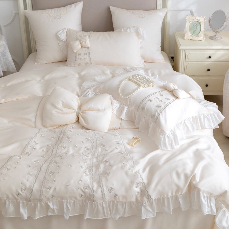 BỘ CHĂN GA GỐI LỤA 8 món lụa 80s cao cấp SHOP VUTHITHOM···