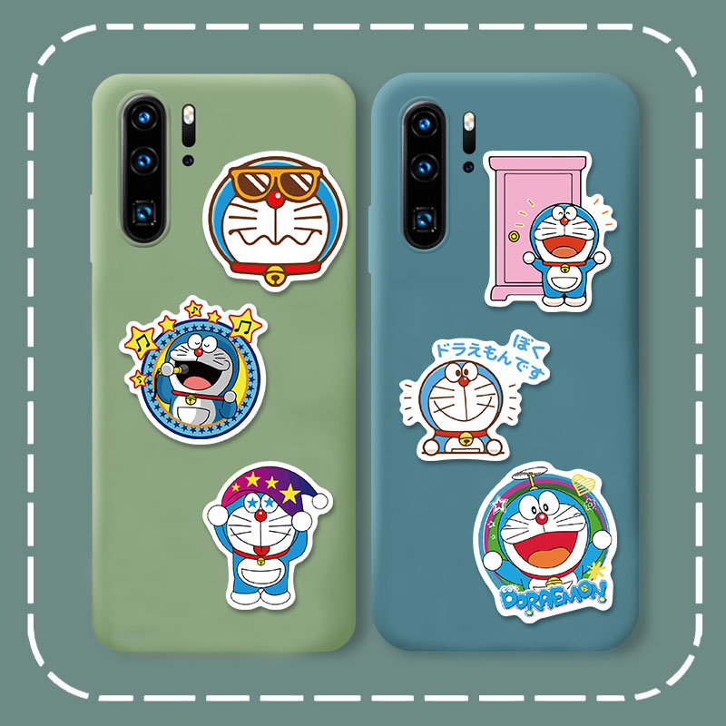 Bộ 50 Miếng Dán PVC Chống Thấm Nước Hình Doraemon Đáng Yêu