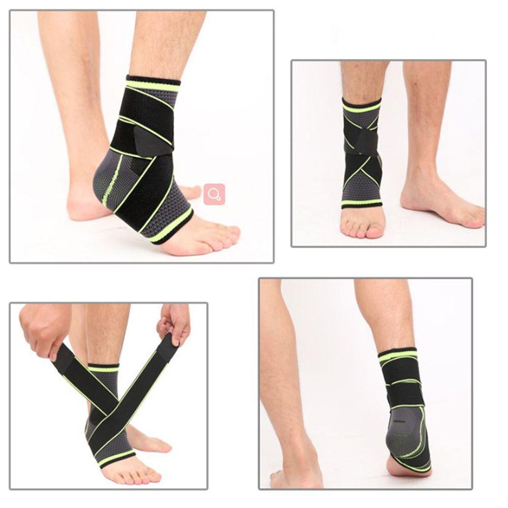 Đai Quấn Bảo Vệ Mắt Cá Chân Bằng Nylon Co Giãn Tiện Dụng Khi Tập Thể Thao / Chạy Bộ / Đạp Xe