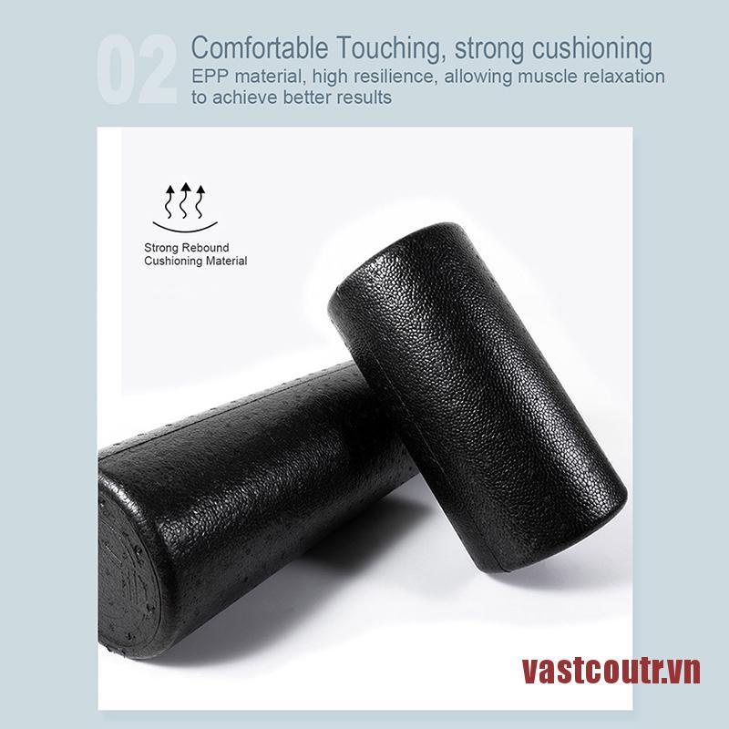 Con Lăn Xốp Tập Yoga Màu Đen 3 Kích Cỡ 30 / 45 / 60 CM