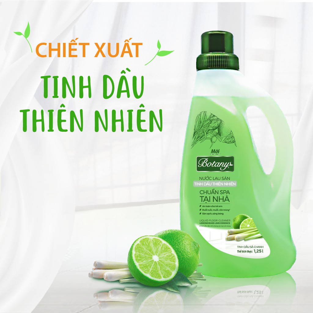 {HOẢ TỐC} Nước Lau Sàn Botany Tinh Dầu Sả Chanh Chính Hãng 1.25 Lít