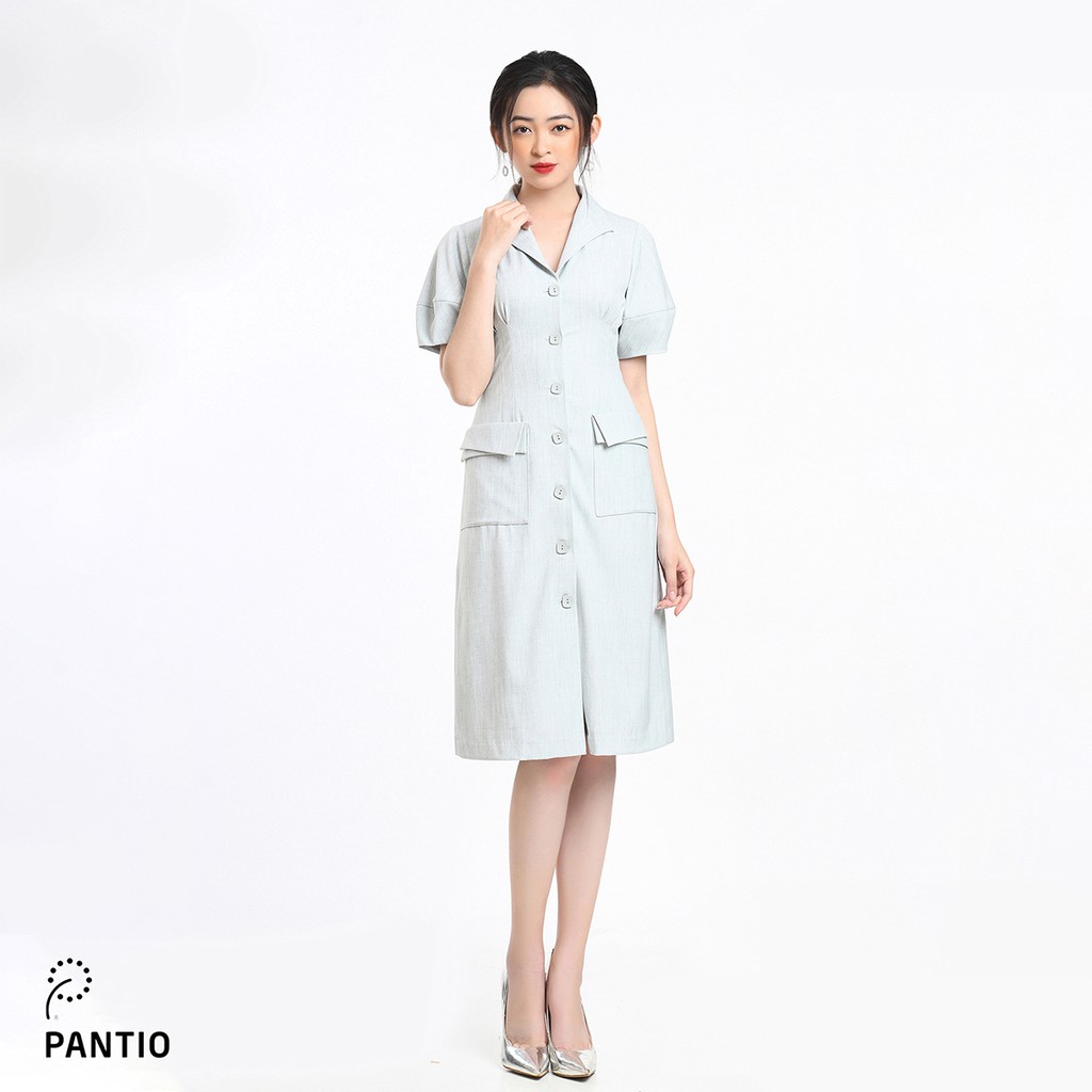 Đầm công sở dáng chữ A ngắn tay FDC52556 - PANTIO