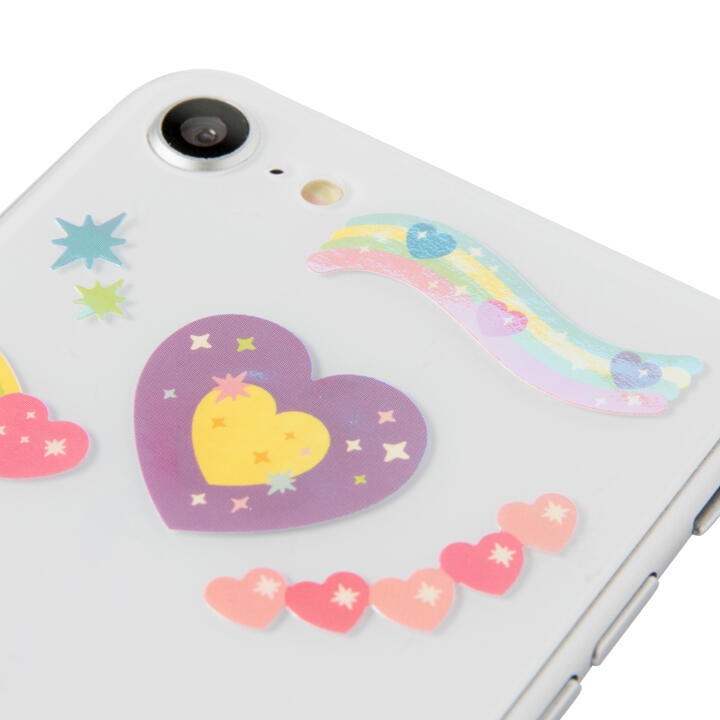 Set 2 Tấm Sticker ARTBOX Hàn Quốc Hình Trái Tim Phủ Màu Cực Quang Sáng Tạo