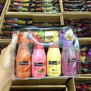 SET 4 chai SỮA TẮM COTTAGE MINI 50ml