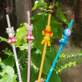 Ống hút nhựa siêu cute hình thú DÀNH CHO LY GIỮ NHIỆT