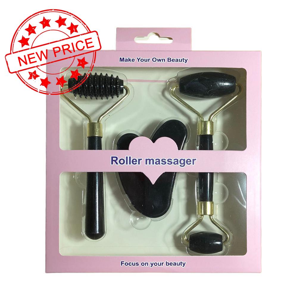 Bộ 3 Cây Lăn Mát Xa Mặt Hai Đầu Bằng Nhựa Resin U0H2