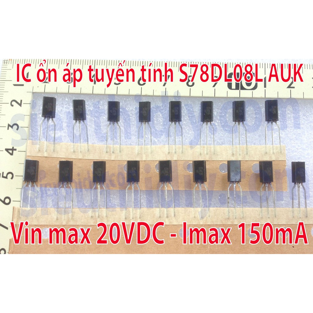 IC ổn áp 5VDC S78DL05L To-92L AUK Vin max 20VDC Imax 150mA