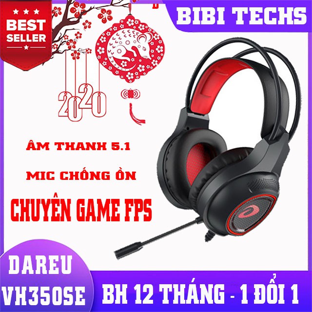 Tai nghe gaming Dareu VH350se 5.1 ⚡ Freeship ⚡ Mai Hoàng Phân Phối - BiBiTechs